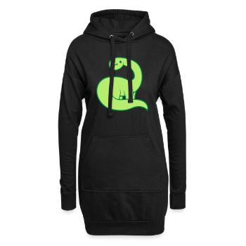 Cher petit long cou - Sweat-shirt à capuche long Femme - noir - Devant