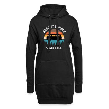 Keep It Simple Van Life Camp Lover Camper Camping - Sweat-shirt à capuche long Femme - noir - Devant
