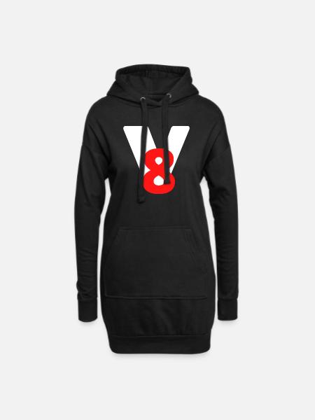 V8 - Hoodie Dress - black
