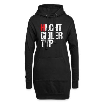 Hecht geiler Typ - Hoodie-Kleid - Schwarz - Vorne