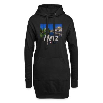 Metz Grand Est France by Night Vintage Souven - Sweat-shirt à capuche long Femme - noir - Devant