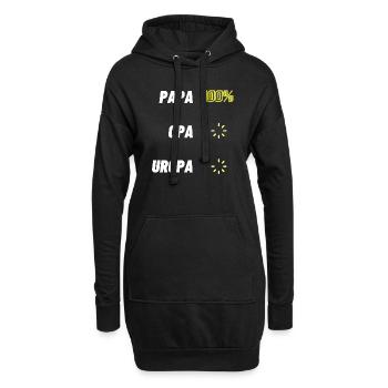 Herren papa opa uropa Geschenk Werdender Uropa - Hoodie-Kleid - Schwarz - Vorne