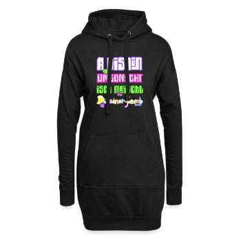 A Disain umsonscht isch meischt Disainerglomb 😋 - Hoodie-Kleid - Schwarz - Vorne