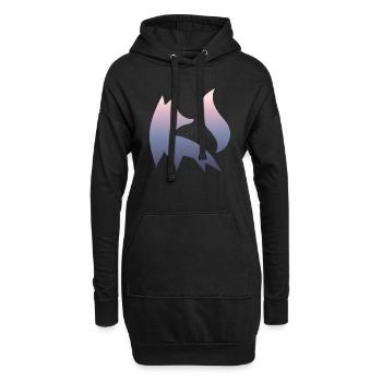 Fuchs Silhouette Wald Natur Tier Rotfuchs Waldtier - Hoodie-Kleid - Schwarz - Vorne