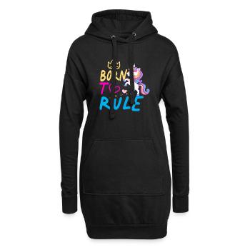 Einhorn né pour régner sur la licorne - Sweat-shirt à capuche long Femme - noir - Devant