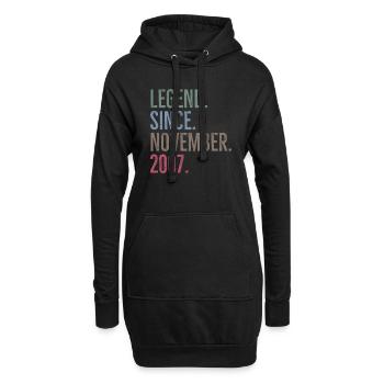 Légende depuis novembre 2007 - Sweat-shirt à capuche long Femme - noir - Devant