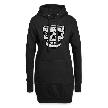 Mug Skull Horreur Halloween - Sweat-shirt à capuche long Femme - noir - Devant
