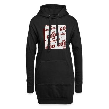 Soyez bon envers vous-même - Sweat-shirt à capuche long Femme - noir - Devant