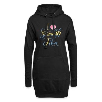 Schweden Schweden Viking Norden Skandinavien fika - Hoodie-Kleid - Schwarz - Vorne