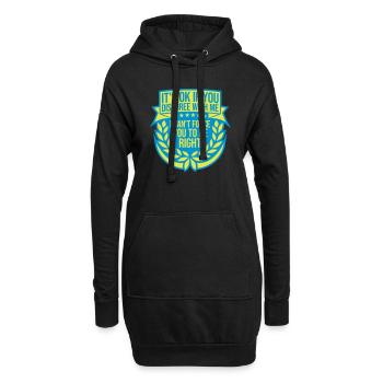 Vous n’êtes pas d’accord avec moi - Sweat-shirt à capuche long Femme - noir - Devant
