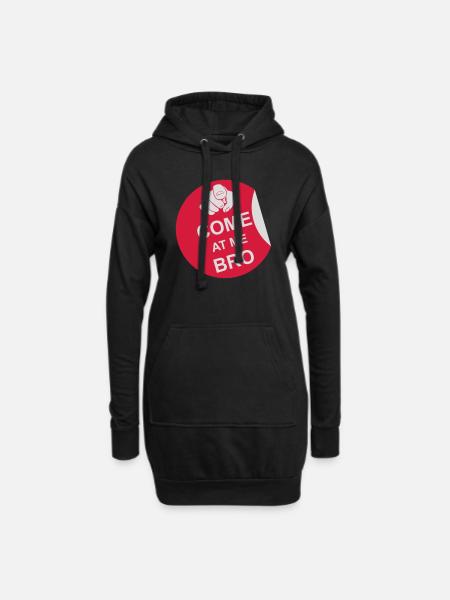 come at me bro - Hoodie Dress - black