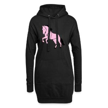 Cabriole cavalière - Sweat-shirt à capuche long Femme - noir - Devant