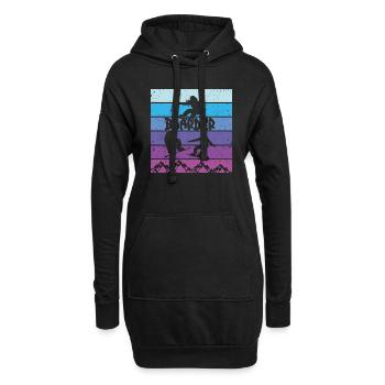 Snowboard Snowboarding Shirt - Boarder Vintage - Hoodie-Kleid - Schwarz - Vorne