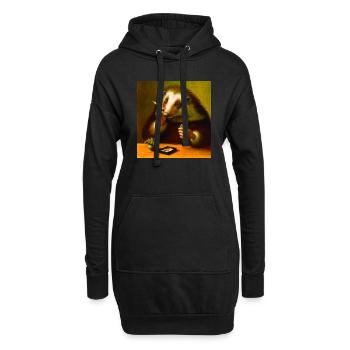 Dream-Igel - Hoodie-Kleid - Schwarz - Vorne