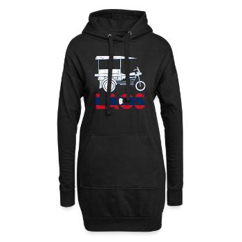 Laos Laote Laoten Stolz Flagge Kreis I Geschenk - Hoodie-Kleid - Schwarz - Vorne