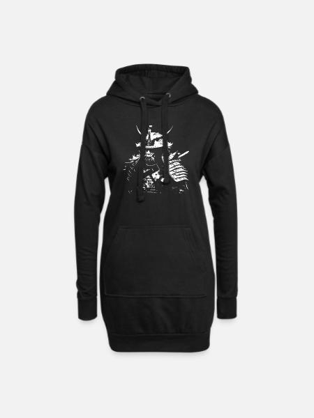 Samurai - Hoodie-Kleid - Schwarz
