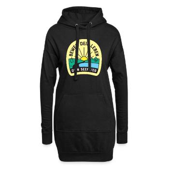 Dein SeenWeg Badge - Hoodie-Kleid - Schwarz - Vorne