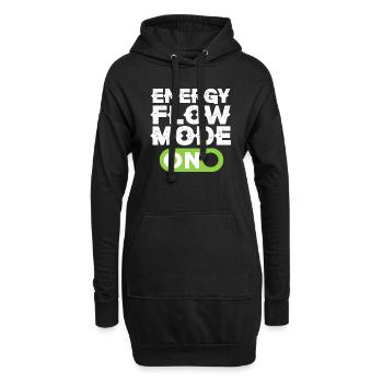 Energy Flow Mode On | Reiki practitioner - Hoodie-Kleid - Schwarz - Vorne