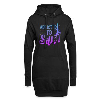 Addicted to Silk | Aerial Dancing - Hoodie-Kleid - Schwarz - Vorne