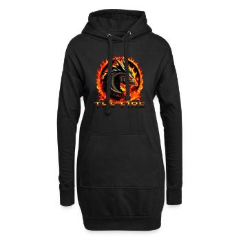 L’INCENDIE - Sweat-shirt à capuche long Femme - noir - Devant