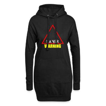 Warnung Raver - Hoodie-Kleid - Schwarz - Vorne
