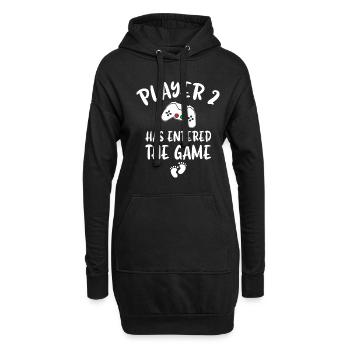 Le joueur 2 est entré dans le jeu - Sweat-shirt à capuche long Femme - noir - Devant