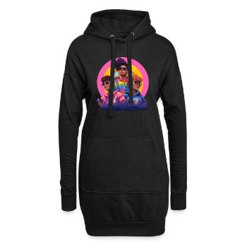 Pride Love - Hoodie-Kleid - Schwarz - Vorne