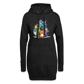 Les streums n°2 - Sweat-shirt à capuche long Femme - noir - Devant