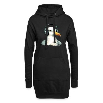 Limi, die audiophile Möwe - Hoodie-Kleid - Schwarz - Vorne