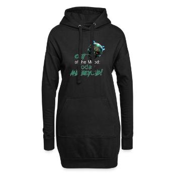 Zero Mood: Aujourd’hui et au-delà! - Sweat-shirt à capuche long Femme - noir - Devant