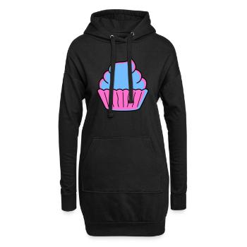 cupcake - Hoodie-Kleid - Schwarz - Vorne