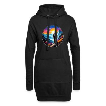 Natur & Bergwandern - Hoodie-Kleid - Schwarz - Vorne