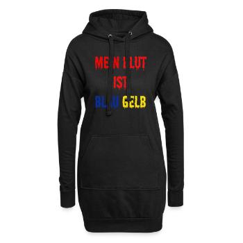 Bllau Gelb Sport Fan - Hoodie-Kleid - Schwarz - Vorne