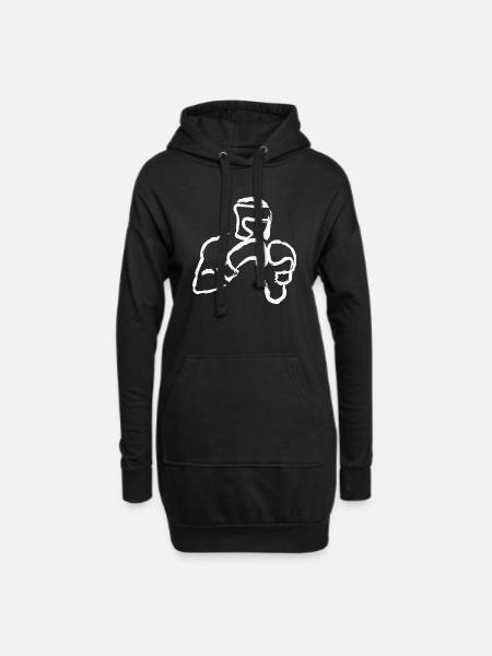 Boxer - Hoodie-Kleid - Schwarz