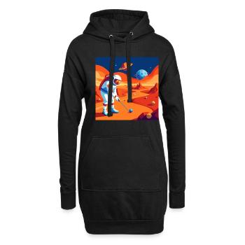 Galaktischer Golfer: Exoplaneten-Erlebnis - Hoodie-Kleid - Schwarz - Vorne