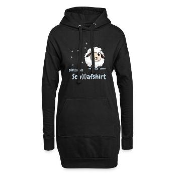 Schlaf-T-Shirt „Schäfchen zählen“ Für süße Träume - Hoodie-Kleid - Schwarz - Vorne