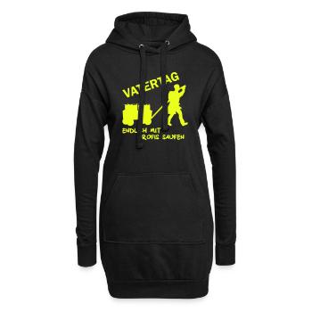 vatertag Sprüche Endlich mit profis saufen - Hoodie-Kleid - Schwarz - Vorne