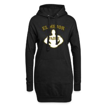EL MEJOR PADRE - Sweat-shirt à capuche long Femme - noir - Devant