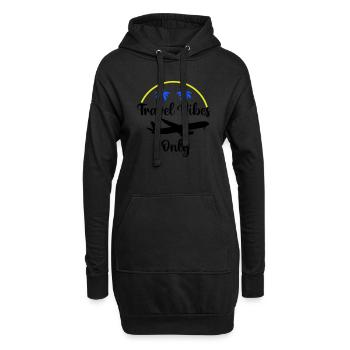 travel vibes only - Hoodie-Kleid - Schwarz - Vorne