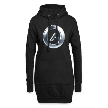 Chrommetallic A Look, Simple Elegance - Hoodie-Kleid - Schwarz - Vorne
