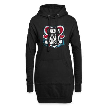 Fière maman d’un combattant cardiaque - Sweat-shirt à capuche long Femme - noir - Devant