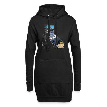 California Capitol in der California Landkarte CA - Hoodie-Kleid - Schwarz - Vorne