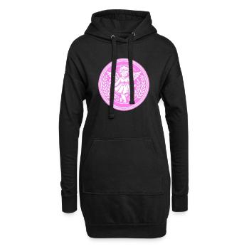 Schutzengel Logo - Hoodie-Kleid - Schwarz - Vorne