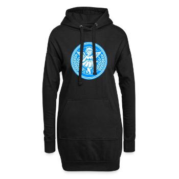 Schutzengel Logo - Hoodie-Kleid - Schwarz - Vorne