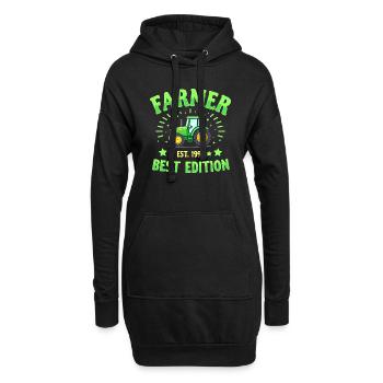 Farmer, Bauernhof, Bauern, für Bauern - Hoodie-Kleid - Schwarz - Vorne