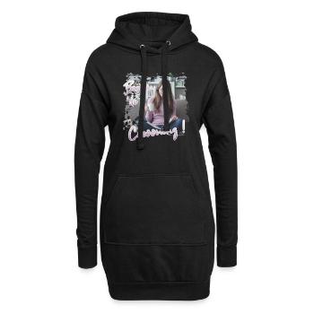 Besoin de Cocooning - Sweat-shirt à capuche long Femme - noir - Devant