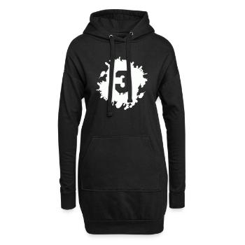 3 klecks - Hoodie-Kleid - Schwarz - Vorne