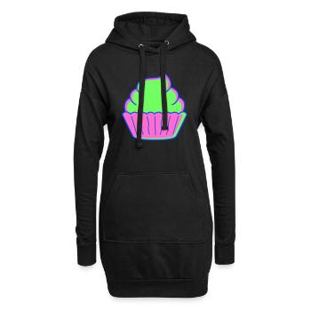 cupcake - Hoodie Dress - black - Front