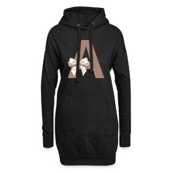 Brief an den Knoten - Hoodie-Kleid - Schwarz - Vorne