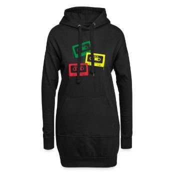Roots, Rock, Reggae - Hoodie-Kleid - Schwarz - Vorne